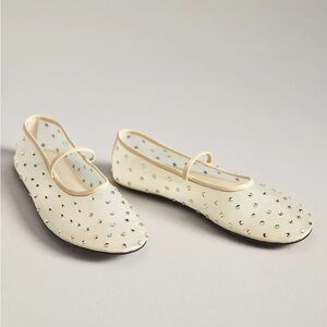 Jeffrey Campbell Swan Lake Gem Mesh Flats
